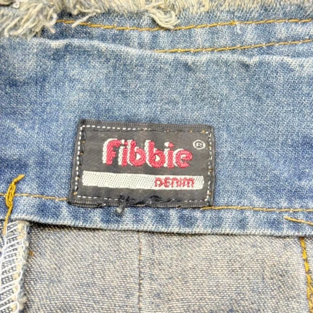 Fibbie Denim Midi Skirt Distressed Paneled Raw Hem Y2K‎ Low Rise Womens S